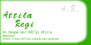 attila regi business card